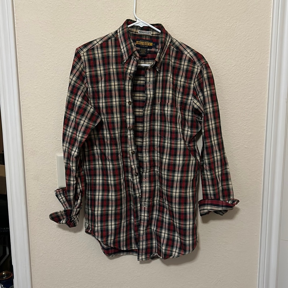Rugby RL Small Vintage Flannel Shirt Cotton